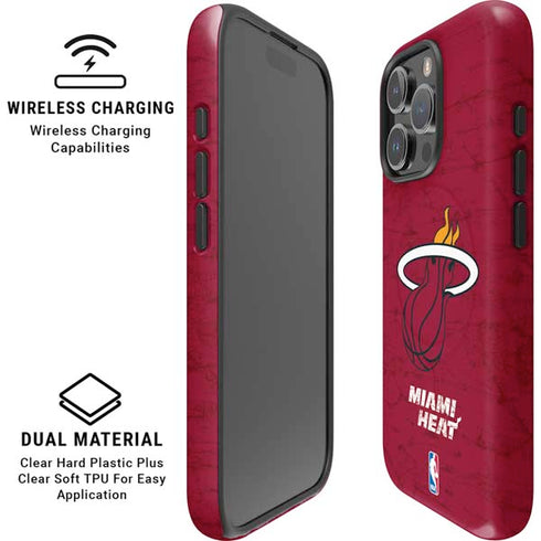 NBA Miami Heat Red Primary Logo iPhone 16 Pro Magsafe Impact Case